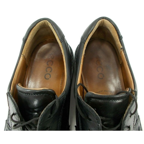 ECCO Mens Bicycle Toe Oxfords Black Leather Dress Shoes Size 10-10.5 US EU44 EUC main image 5